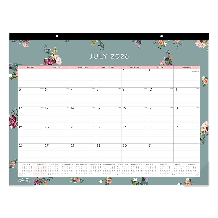 2026-2027 Blue Sky Greta 17" x 22" Academic Monthly Wall Calendar, Assorted Colors (136476-A27)
