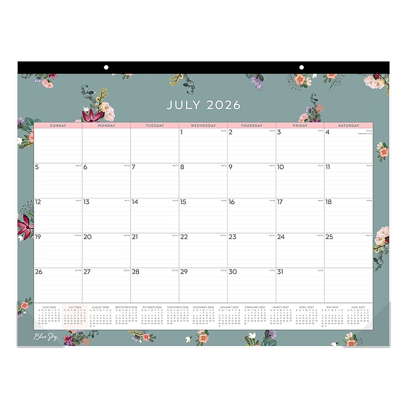 2026-2027 Blue Sky Greta 17" x 22" Academic Monthly Wall Calendar, Assorted Colors (136476-A27) image 1
