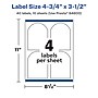 Avery Laser/Inkjet Decorative Edge Multipurpose Labels, 3.5"  x 4.75", Glossy White, 40/Pack (94600)~#|#~B5BB70F9-56F6-4890-9418C7385621111B_sc7