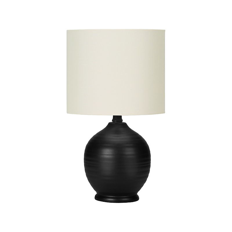 Monarch Specialties Inc. Incandescent Table Lamp, Black/Ivory (I 9739) image 1