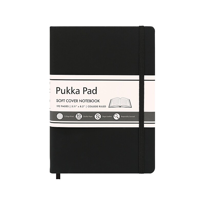 Pukka Pad Professional Notebooks, 5.11" x 8.2", College Ruled, 96 Sheets, Black (9940-SIG) image 1