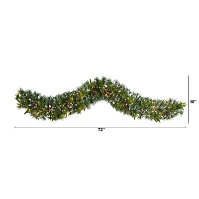 Nearly Natural Snow Tipped Christmas Artificial Garland