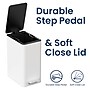 Nine Stars Stainless Steel Step Trash Can, 2.6 Gallon, White (XZD-10-88WH)~#|#~B5CD1167-A8E9-4B8E-A9B18DEBD368B314_sc7