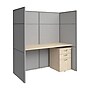Bush Business Furniture Easy Office Cubicle Desk with Drawers, Natural Elm (EODH26SNE-03K)~#|#~B5D2C892-950F-4BDD-8F57DD49783F7B5A_sc7