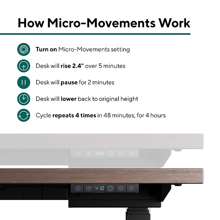 Workplace 2.0 55” Electric Standing Desk, Espresso/Gray Steel