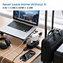 Uncaged Ergonomics Travel Power Strip with USB-C, 3 AC, 2 USB-C (20W), 1 USB-A, 3.4 ft Cord, Black~#|#~B5D9DBFF-F418-44B2-BC1EE1BBDD4B7868_sc7