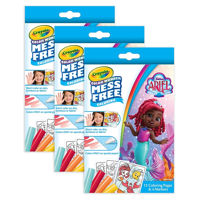 Crayola Color Wonder Ariel Mini Box Set, 12 Pages, 3/Bundle (BIN752862-3) image 1