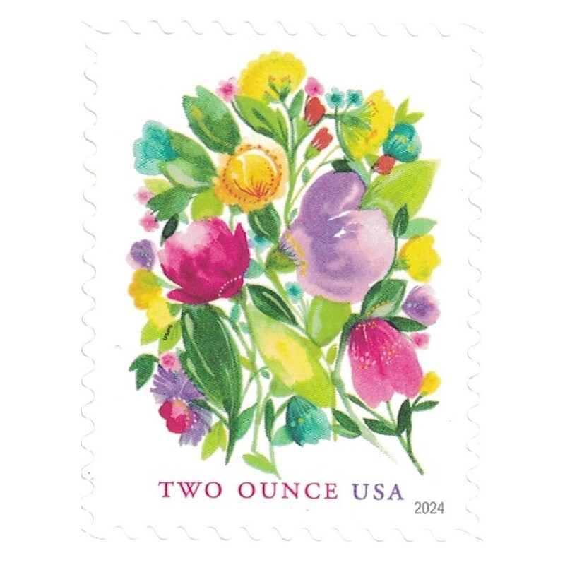 USPS Wedding Blooms Two Ounce 20 Postage Stamps (TWO-WEDBLOOM20) image 1