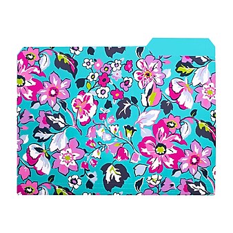 Vera Bradley Gaby Floral File Folder, 1-Tab, Letter Size, Multicolor, 4/Pack (221384XX)