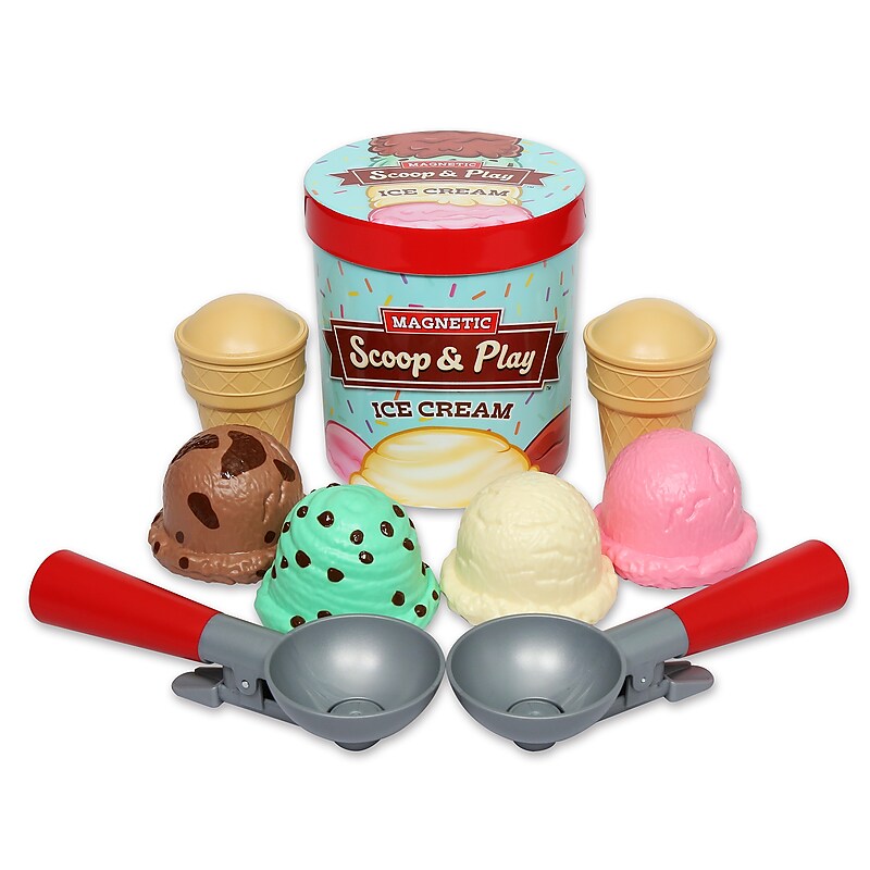 Popular Playthings Magnetic Scoop & Play Ice Cream, Multicolored, 9/Set (PPY64001) image 1