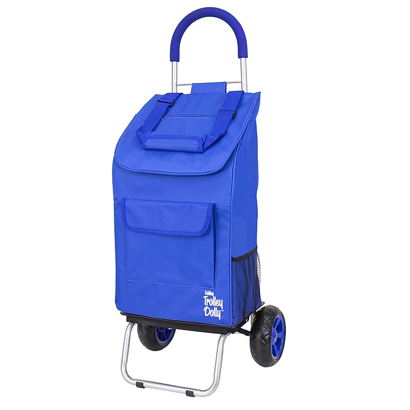 Trolley Dolly Standard Folding Hand Truck, 110 lb. Capacity, Blue (01-060) image 1