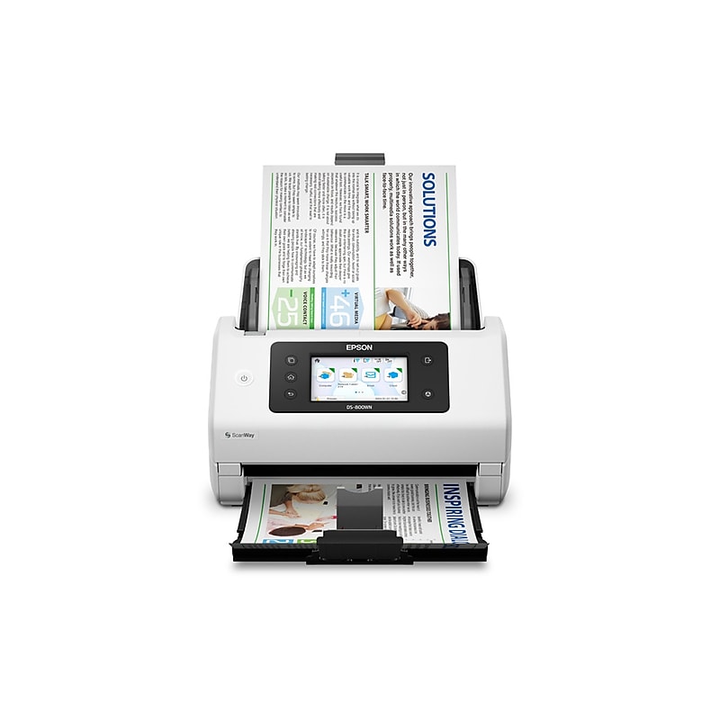 Epson DS 800WN Wireless Duplex Scanner, White/Black (B11B275201) image 1