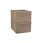 Household Essentials Extra Large Stackable Folding Fabric Storage Bin, 10" x 16"x 19", 52.64 Qt., Beige, 2/Pack (7815-1)~#|#~B5E94A31-AF79-45A4-8353A8746369A411_sc7