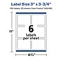 Avery Laser/Inkjet Multipurpose Rectangle Labels, 3" x 3.75", White, 150 Labels/Pack (94248)~#|#~B5ECFBAA-2781-4D89-B00180A9425C3BAD_sc7