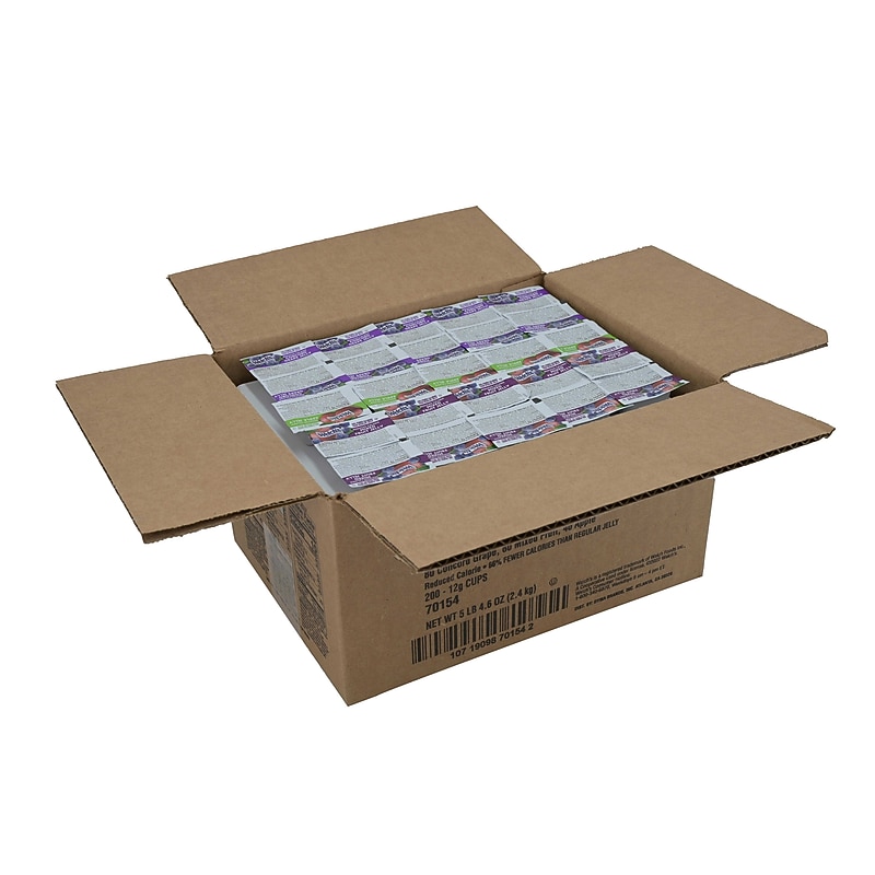 Welch’s Reduced Calorie Assorted Jelly & Jam Cups, 4.6 oz., 200 Cups/Carton (DIX70154) image 1