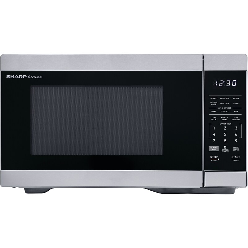 Sharp 1.1 Cu. Ft. Smart Countertop Microwave, Stainless Steel (ZSMC1169KS) image 1