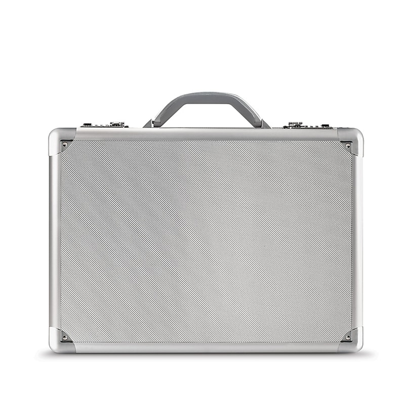 Solo New York Midtown Fifth Avenue Hard-Sided Aluminum Attache, Laptop Compatible, Titanium (AC100-10) image 1