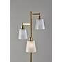 Adesso Gio 65"H Antique Brass Floor Lamp with White Glossed Glass Shades (3312-21)~#|#~B6033A72-7465-44B0-A2BAEF6A3602B509_sc7