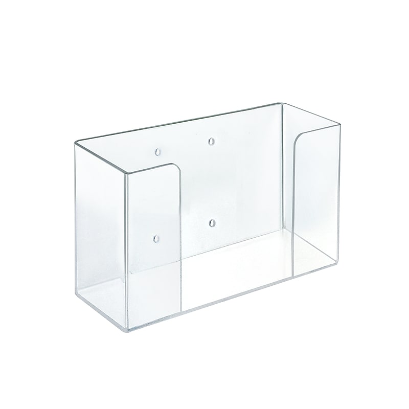 Azar Vertical Glover Dispenser, 1-Compartment, Acrylic, Clear (255631-1PK) image 1