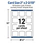 Avery Arched Square Business Cards, Matte White, 100/Pack (19479398882)~#|#~B61083FF-238F-4D46-AAEEABBCA6183ACD_sc7
