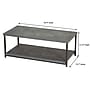 Household Essentials Jamestown 39.4"W x 19.7"D Coffee Table, Slate Concrete/Black (8099-1)~#|#~B613CBE8-179A-47CC-A21C051E134F8CC3_sc7