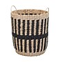 Household Essentials Large Cattail and Paper Pillar Basket with Integrated Handles, Natural/Black (HHML-6715)~#|#~B617AF55-E0C7-4ADE-A68CC274A7751F38_sc7