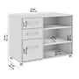 Bush Business Furniture Hustle 30"H Storage Cabinet with 3 Shelves, 3 Drawers, White (HUF140WHSU)~#|#~B6194237-6067-4A76-99019355F236BC87_sc7