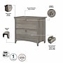 Bush Furniture Salinas 60"W L Shaped Desk with Hutch, Lateral File Cabinet and 5 Shelf Bookcase, Driftwood Gray (SAL007DG)~#|#~B61A3161-FCF9-4BBF-A38324C897CBE05E_sc7