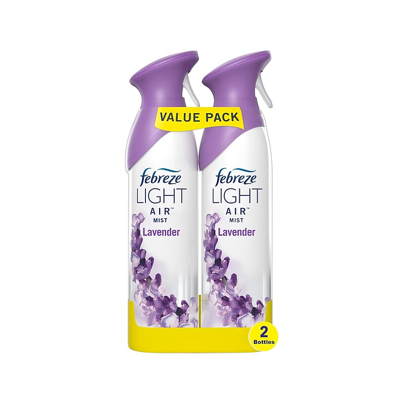 Febreze AIR LIGHT Air Freshener Aerosol, Lavender Scent, 8.8 fl. oz., 2/Pack (80657) image 1