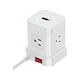 Uncaged Ergonomics Cube 4-Outlet 4-USB Port Surge Protector, 10', White (WC-10-w)~#|#~B61BED69-AB27-493D-958C9F429AE907E9_sc7