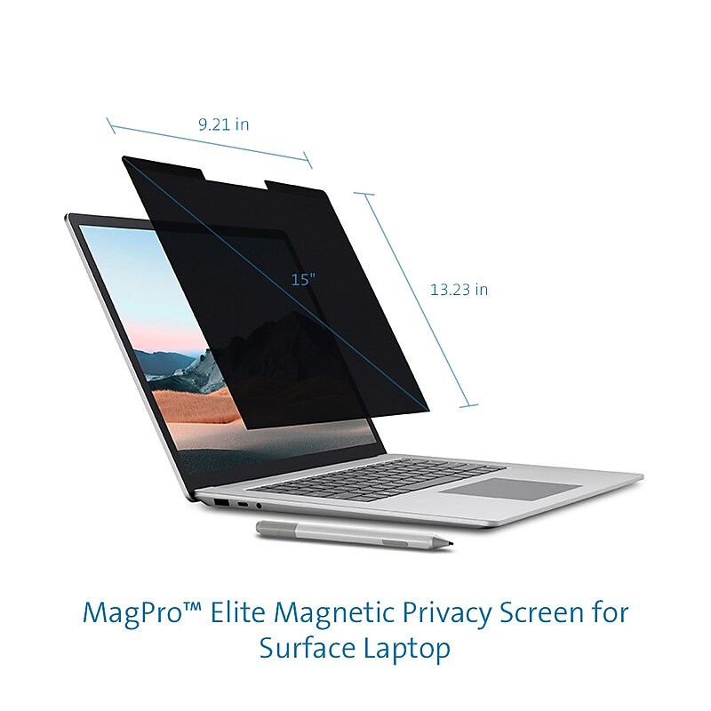 Kensington MagPro Elite Anti-Glare Magnetic Privacy Screen for 15" Surface Laptop, 3:2 (K58362WW) image 1