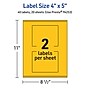Avery Laser/Inkjet Rectangle Multipurpose Labels, 4" x 5", Bright Yellow, 40/Pack (94253)~#|#~B62552D7-C05E-426E-809D452C1509A8BC_sc7