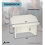 AdirOffice 19" Tabletop Lectern, White (661-05-WHI-PKG)~#|#~B625642C-AEE6-4E57-9F94E5B4DD990C84_sc7