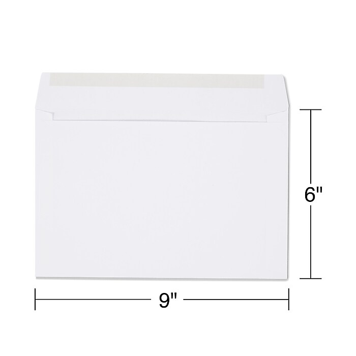Staples Gummed Booklet Envelopes, 6