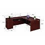 Boss Office Products 66" L-Shaped Desk with File Pedestal, Mahogany (GROUPA20-M)~#|#~B63024B9-993F-4918-BEAAD2E137DBC8C5_sc7
