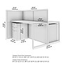 Bush Business Furniture Easy Office 45"H x 60"W 2 Person Back to Back Cubicle Panel Workstation, Natural Elm (EOD460SNE-03K)~#|#~B6326866-2099-4D4A-AAE4E71AC0D17002_sc7