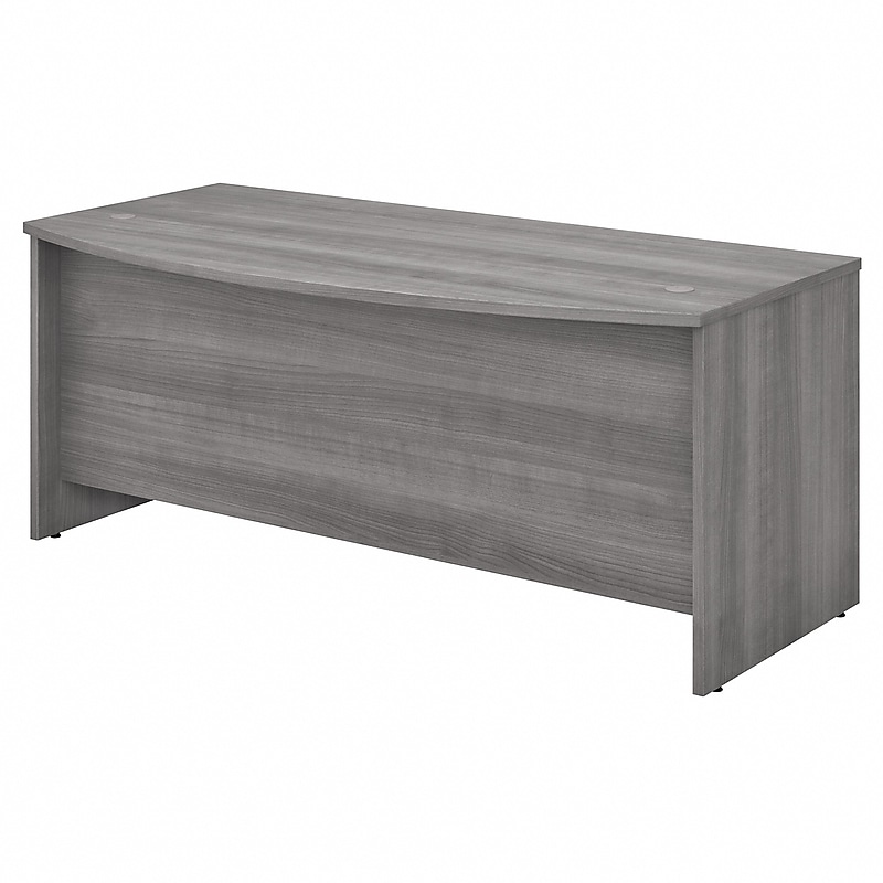 Bush Business Furniture Studio C 72"W Bow Front Desk, Platinum Gray (SCD172PG) image 1