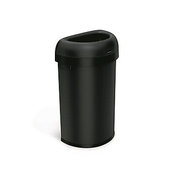 simplehuman Office Mini Steel Trash & Recycling Step Can, 4 Gallon