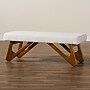 Baxton Studio Rika Fabric Bench, White/Walnut Brown (228-12922-HiT)~#|#~B63C49C3-A0DE-4E6B-994ABDAE08B6C2D7_sc7