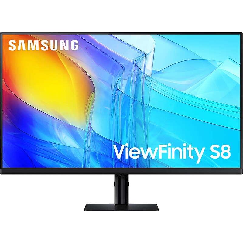 Samsung ViewFinity S8 27" 4K Ultra HD 60Hz IPS Monitor, Black (S27D806EAN) image 1