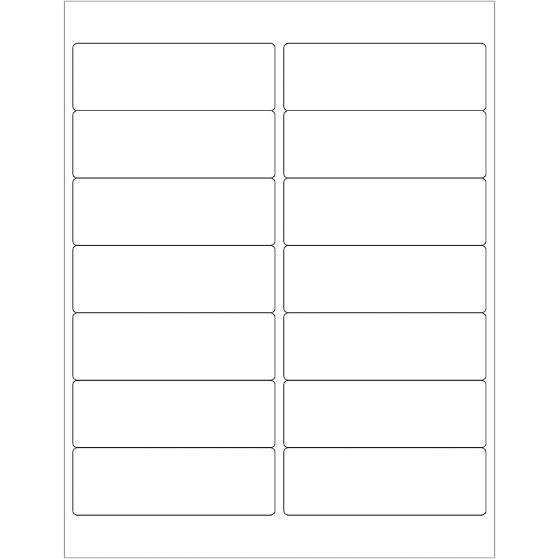 Tape Logic Laser Labels, Rectangle, 4" x 1 1/3", White, 1400/Case (LL122) image 1