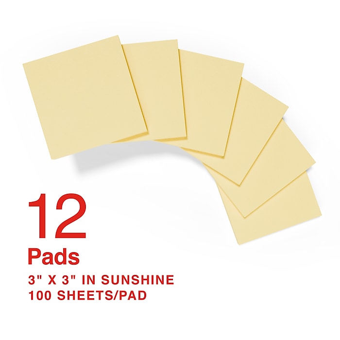 Staples Recycled Sticky Notes, 3