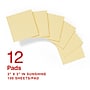 Staples Recycled Sticky Notes, 3" x 3", Sunshine Collection, 100 Sheets/Pad, 12 Pads/Pack (S33YR12/52564)~#|#~B6455788-ADC5-41CA-9D048D49854A8194_sc7