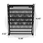TRU RED Mesh Letter Wall File, 5‑Pocket Hanging File Organizer, Black – Vertical Wall‑Mounted Mail & Document Holder~#|#~B649EA42-71F6-4B2A-8717CF50C49C72DA_sc7
