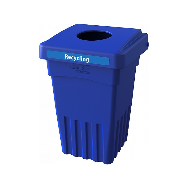 CleanRiver BevvyBin Recycling Bin, 8 Gallon, Blue (BEVVY8-1-BE) image 1