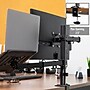 Mind Reader Adjustable Dual Arm Monitor and Laptop Desk Mount for 17" - 32", Black (ARMTAB-BLK)~#|#~B655B35D-A767-45DA-ABA6A453D5B42796_sc7