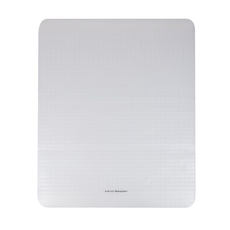 Mind Reader Carpet Chair Mat, 35" x 47'', Low-Pile, Clear (OFFCREC-CLR) image 1