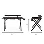 Emerge Vizon 47"W Gaming Desk, Black (59260)~#|#~B6605BCB-3A5A-4B3F-A49F7A85E00C515F_sc7