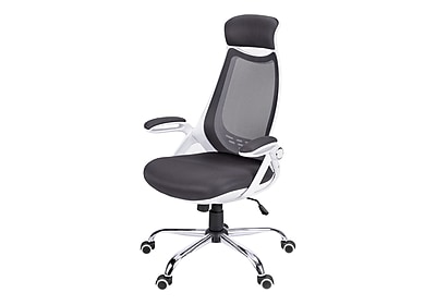 Monarch Specialties Inc. Ergonomic Mesh Fabric Swivel Computer and Desk Chair, White/Grey (I 7269) Simolary simolary.com