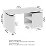 Bush Business Furniture Stratus 60"W Electric Adjustable Standing Desk with Bookcase, Natural Elm (SUT005NE)~#|#~B661B397-216D-4861-BA016B0C44B601C4_sc7